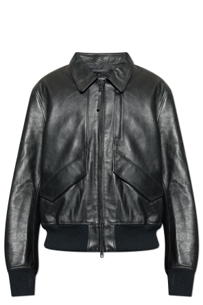FERRAGAMO Leather jacket with stand-up collar | Men's | Vitkac